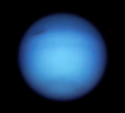 Нептун — снимок телескопа Hubble в видимом диапазоне.