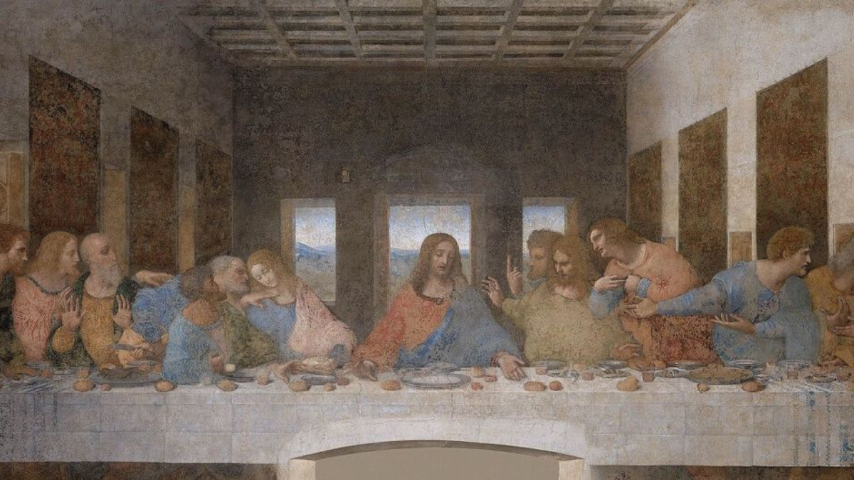  Фреска находится в Милане в одной из старейших церквей города. 