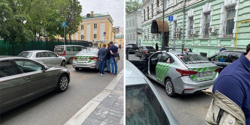 ДТП с Audi и Hyundai в Армянском переулке, Москва. Фото: autonews.ru.