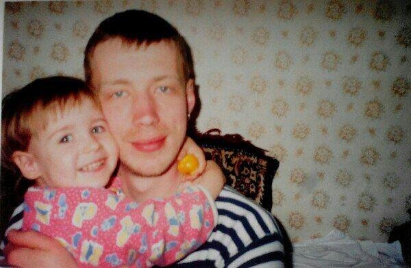 Я и папа, когда родители ещё не развелись