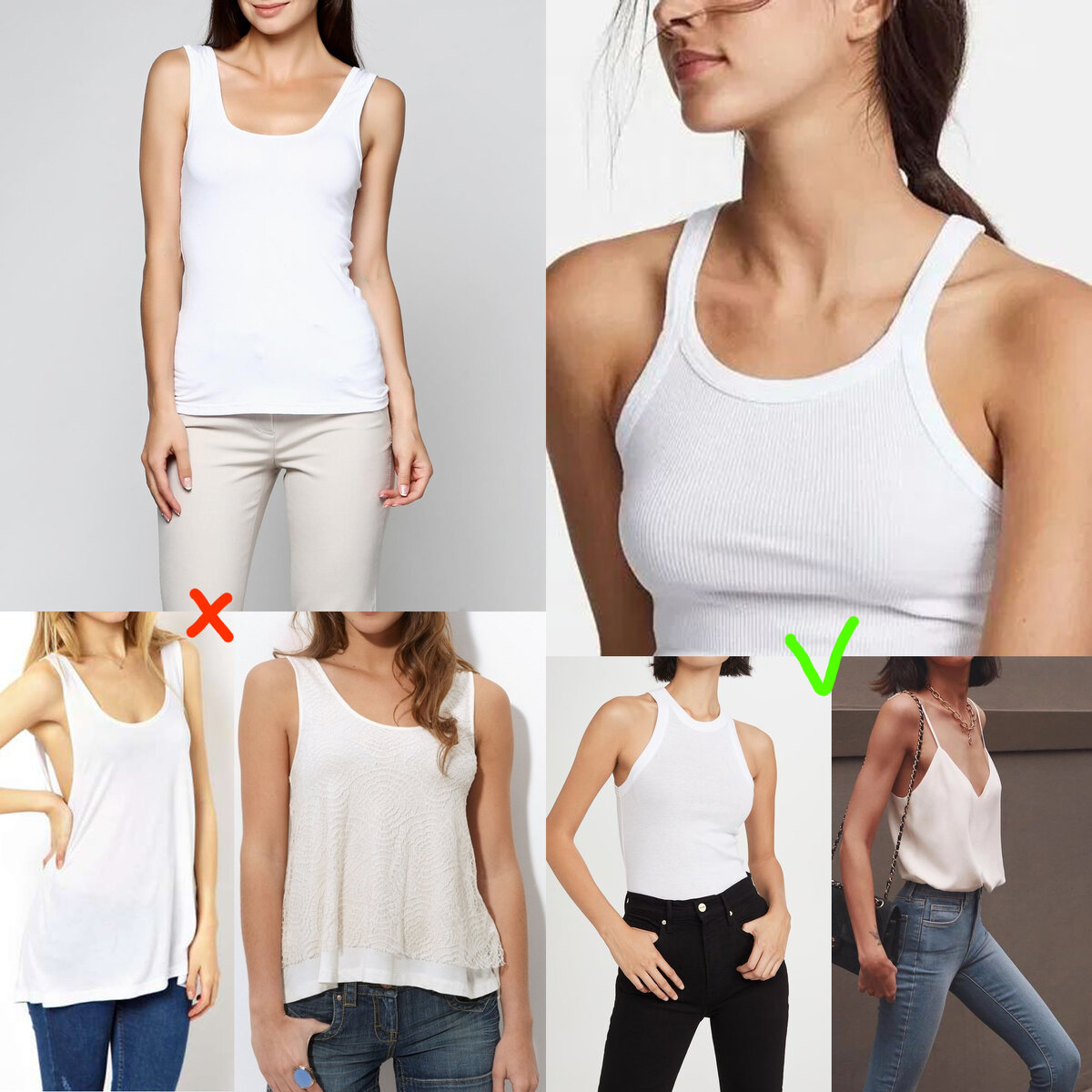 Широкие лямки делают плечи шире. 