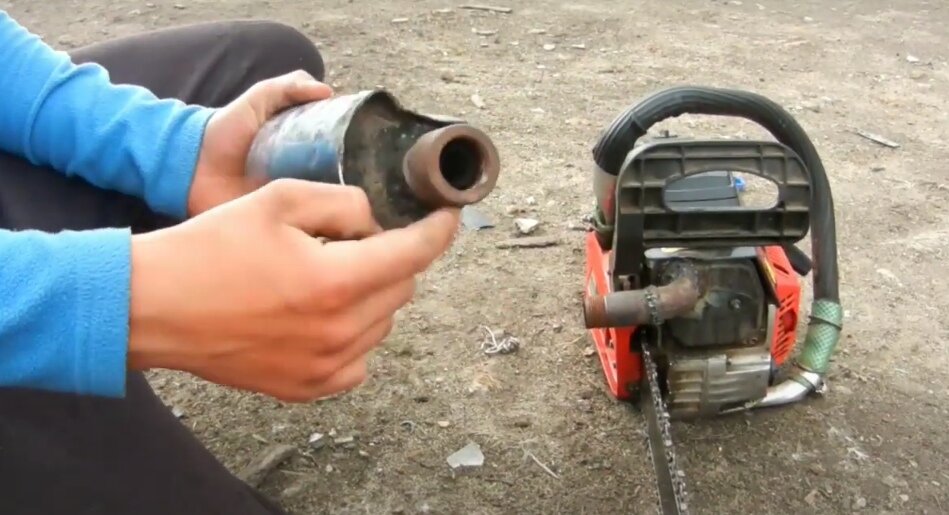 Muffler for chainsaw. / silencer for chainsaw. Homemade Exhaust MUFFLER For chainsaw.