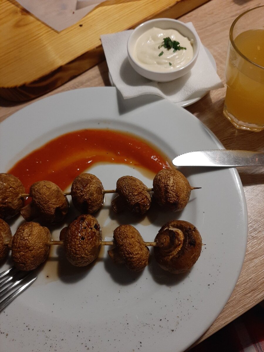 шампиньоны на гриле