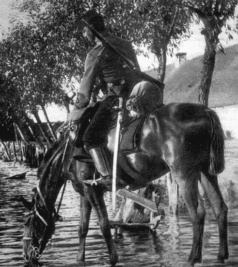 Австрийский кавалерист в Первую Мировую войну.