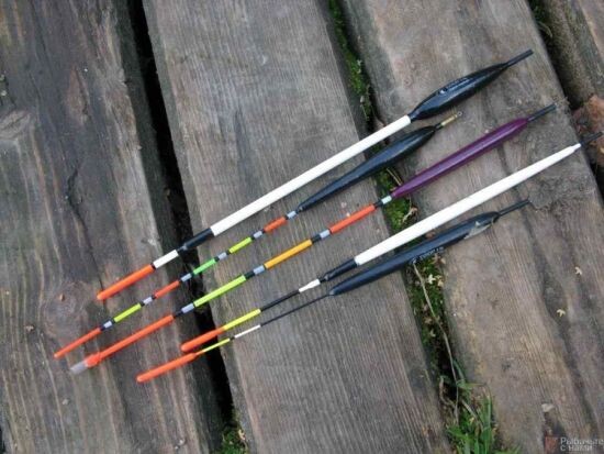 
Длина поплавка зависит от глубины в месте ловли.