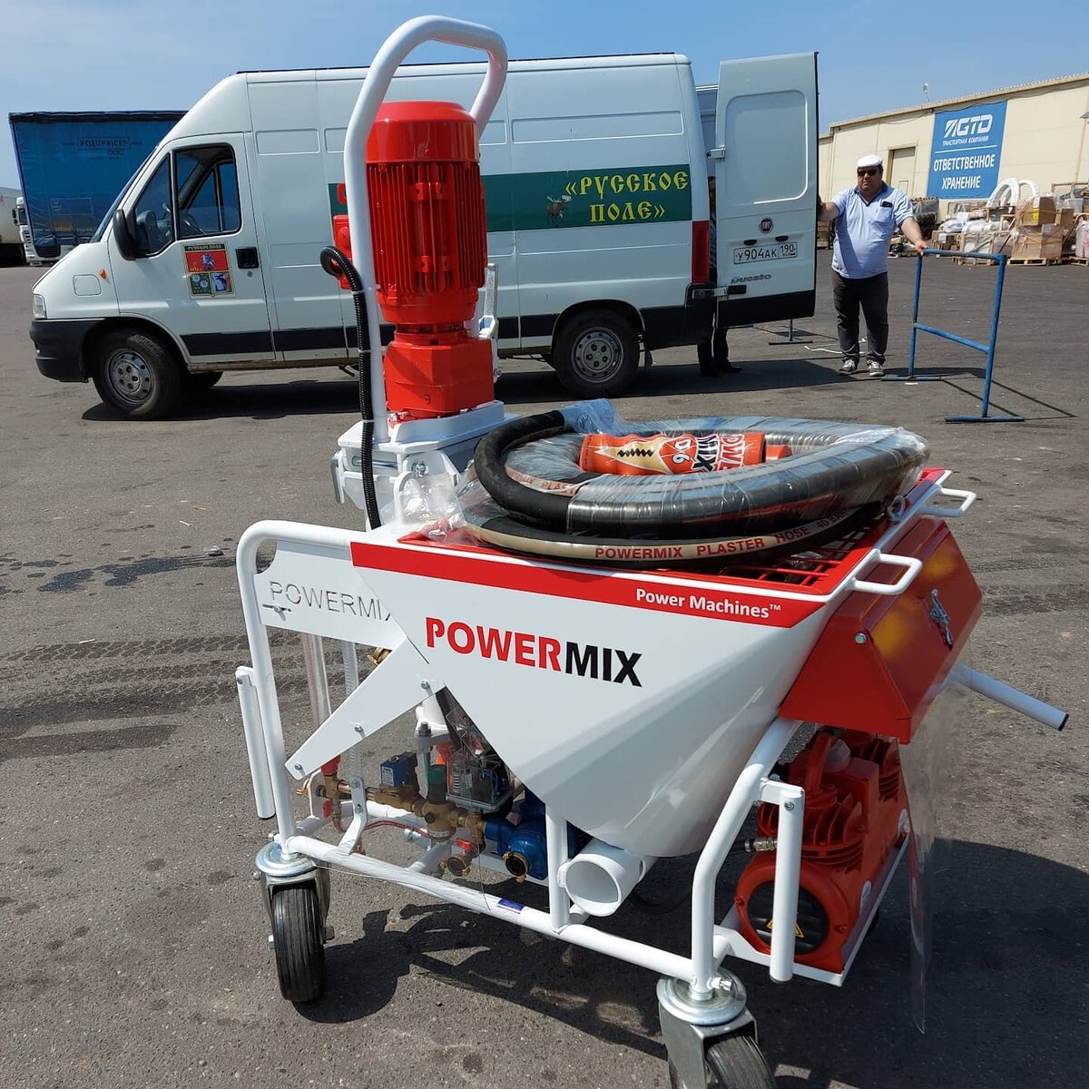 Штукатурная станция на 380В