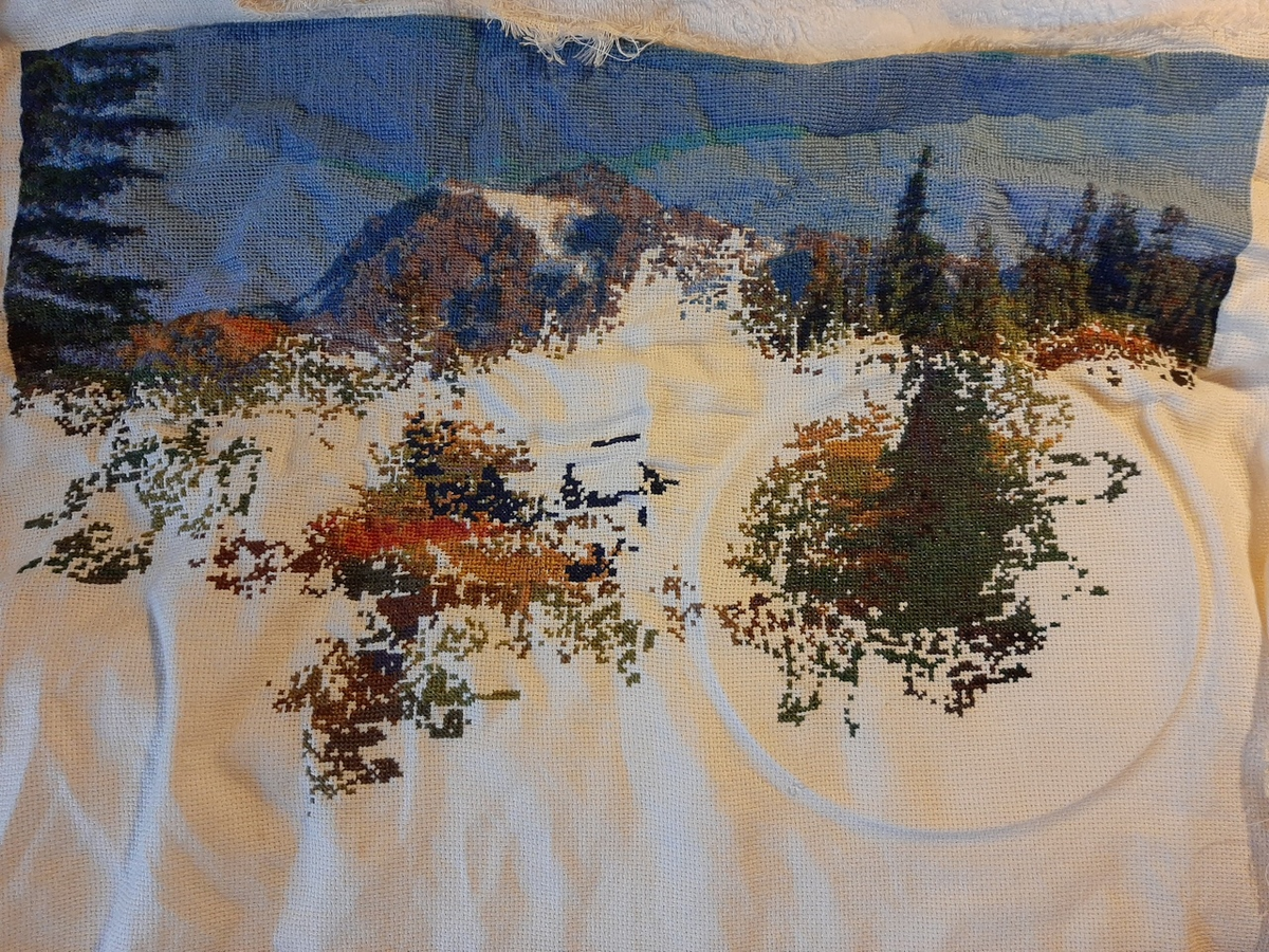 Так выглядит полностью вышивка спустя 4 недели:)