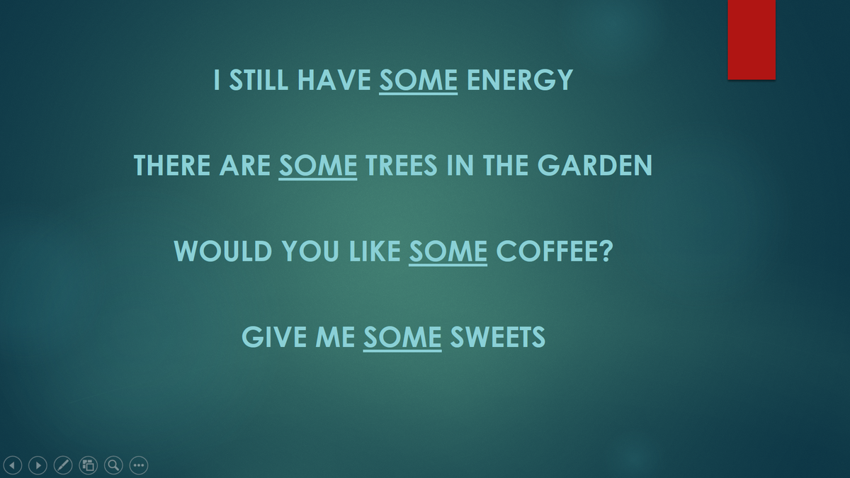 some - несколько, какое-то количество, часть от целого