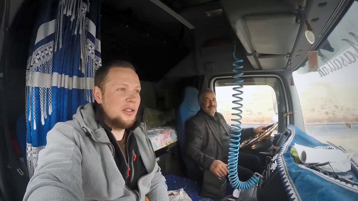 Еду с дпльнобойщиком из Каппадокии в Кайсери - Турция