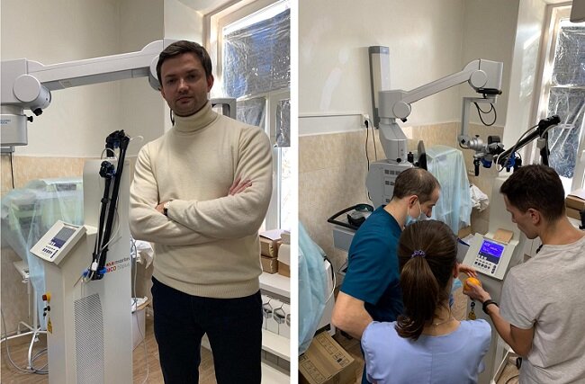 Оборудование успешно доставлено, местный специалист проходит первый этап обучения 