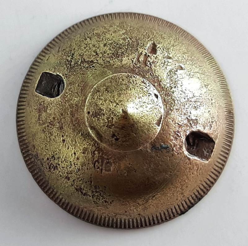 Шайба 22 секундной трубки двойного действия от 3-х дюймовой шрапнели - на боку читается клеймо сТз (Самарский трубочный завод )