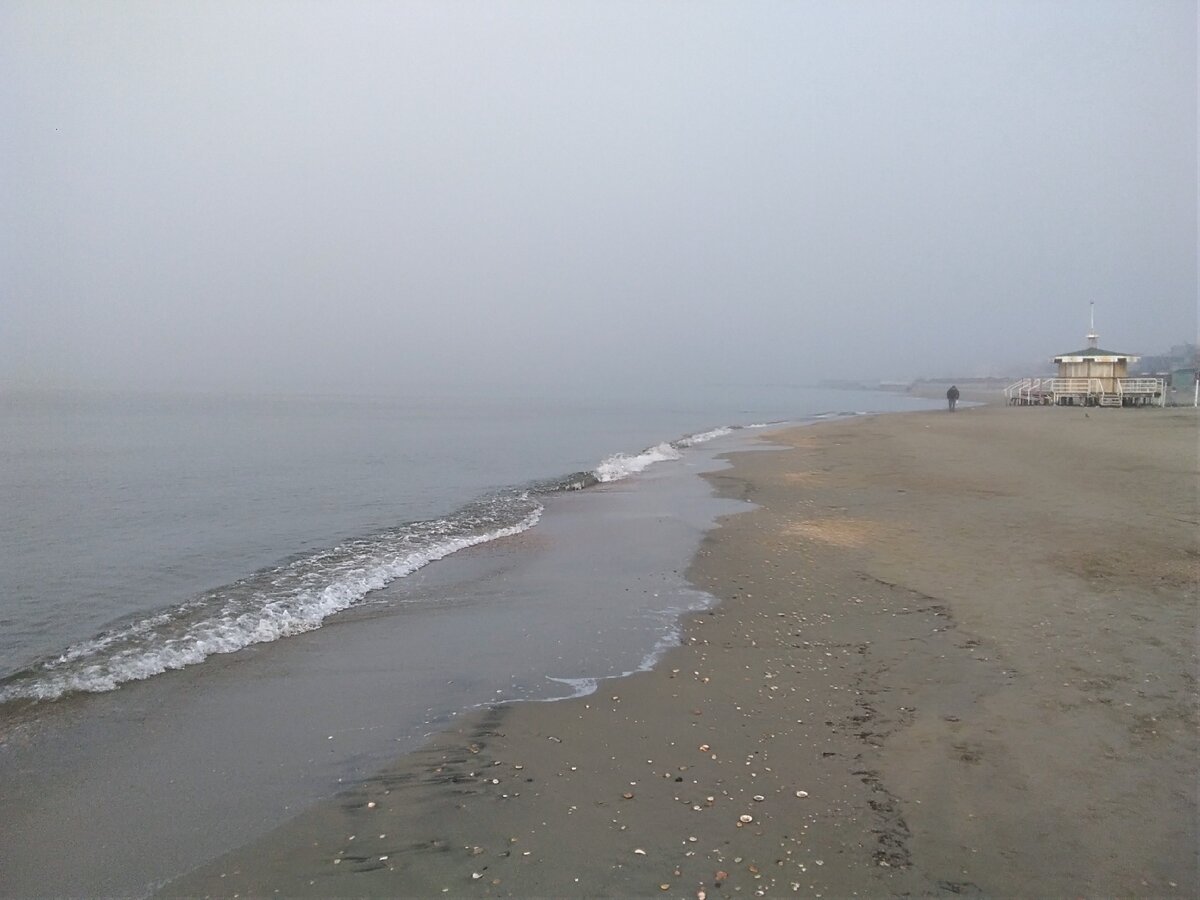 Рим, туман над морем. Фото автора 