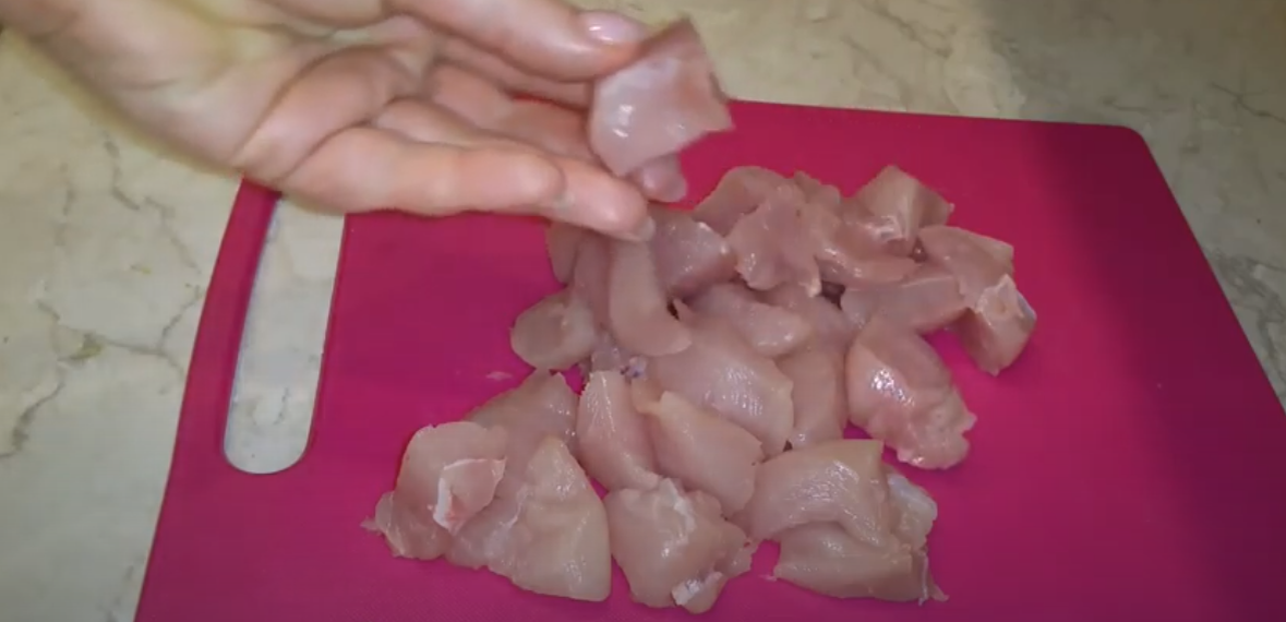 нарезка курицы