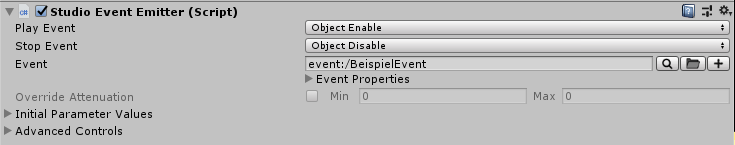                                                            FMOD Studio Event Emitter