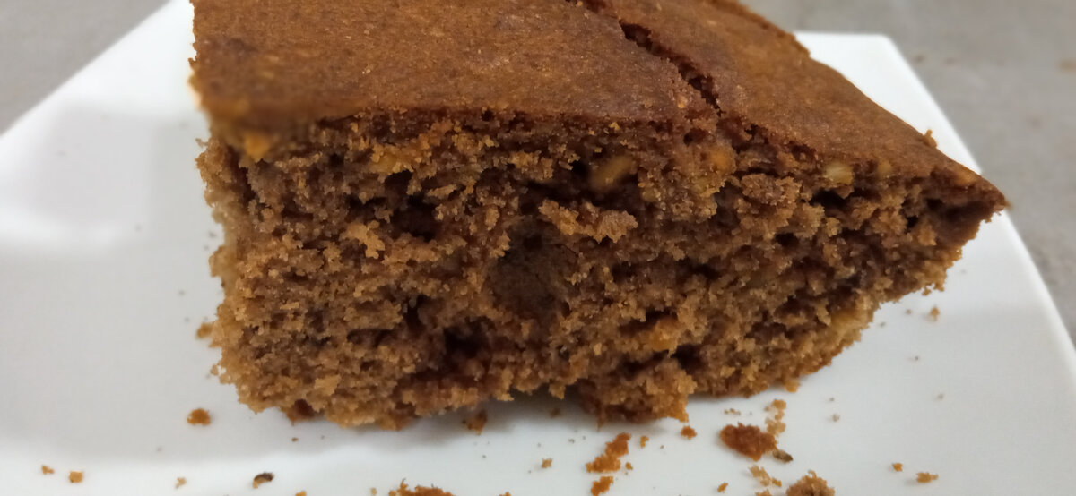 шоколадный кекс с орехами