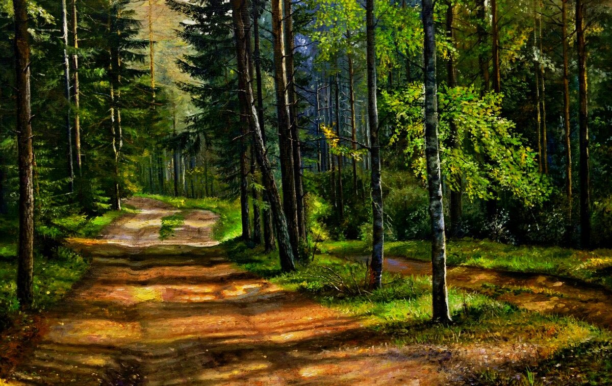 Картин Ивана Крамского Лесная тропинка