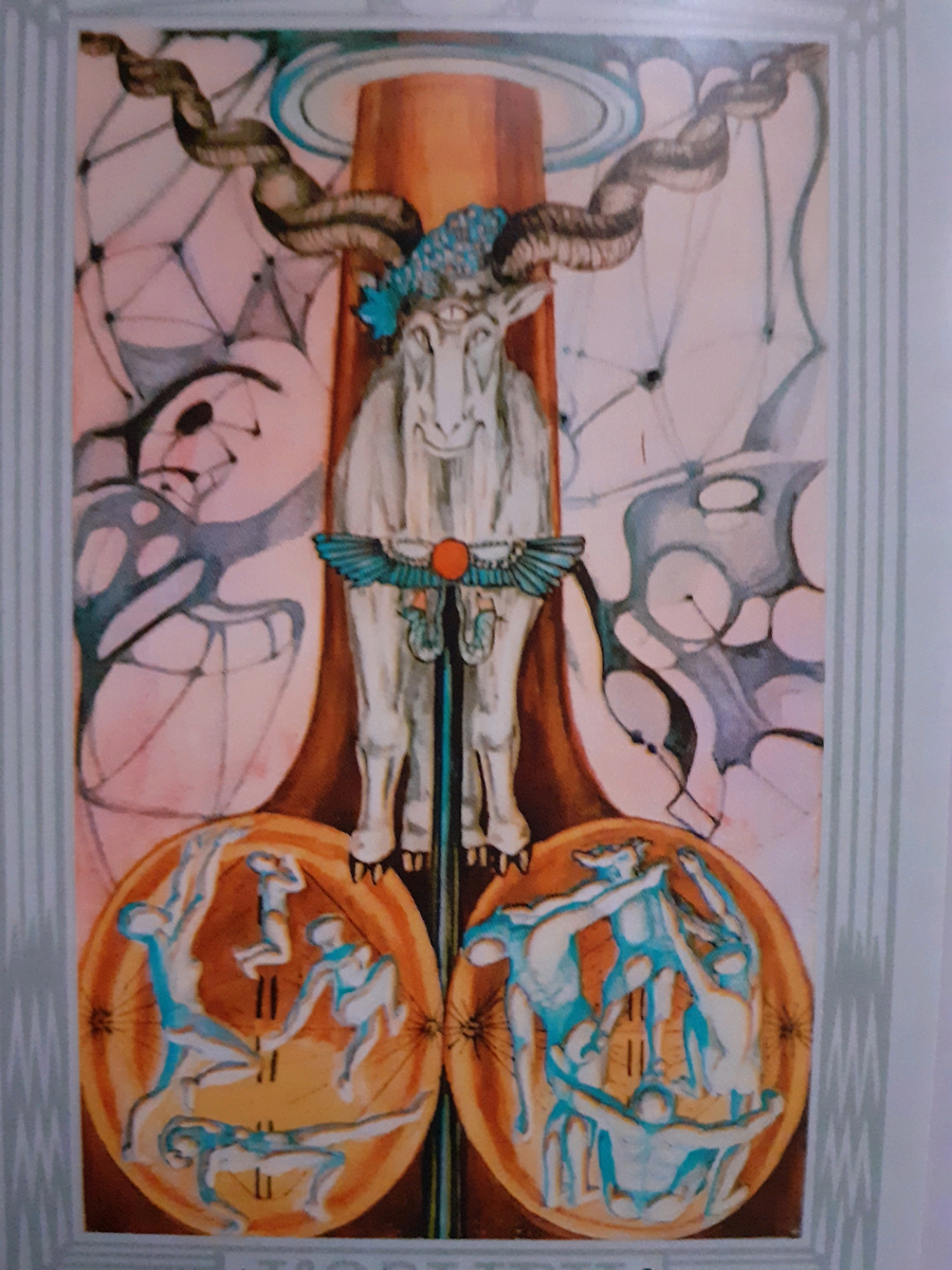 Аркан Дьявол из колоды "Таро Тота"