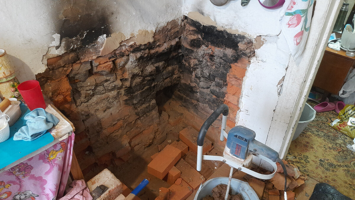 Топка сильно выгорела.