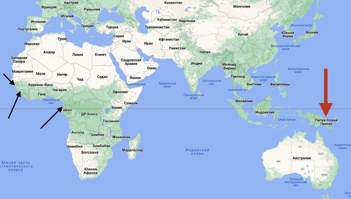 Четыре Гвинеи на карте мира: Как не запутаться в названиях разных государств