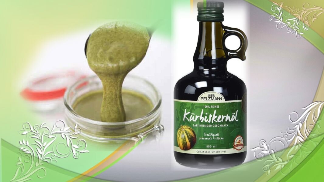 Урбеч и зеленое золото Австрии. Урбеч может быть и потемнее, почти как масло // коллаж автора, изображения ozon.ru, organikeda.com