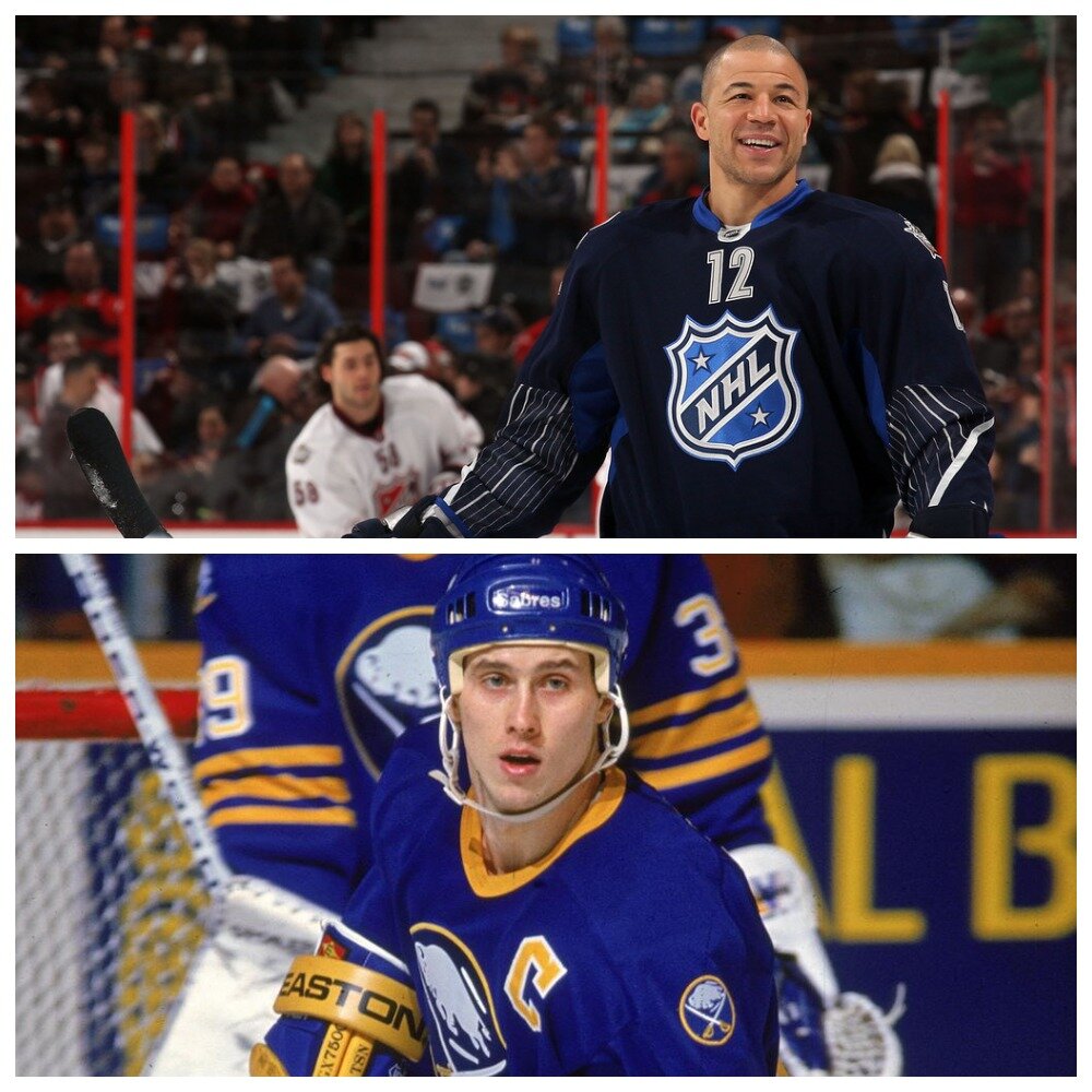 Джером Игинла (сверху) и Александр Могильный (снизу). Источник: NHL.com