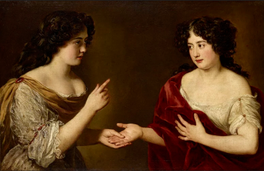 Гортеннизия и Мария Манчини, Якоб Фердинанд Фут, 1670-е. (сс) Wikimedia Commons