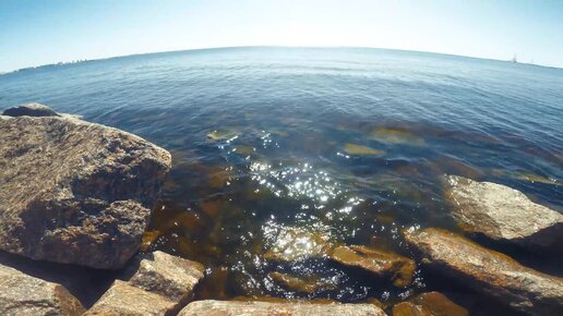 Солнечная дорожка в водах Финского залива, Лахтинская бухта, Санкт-Петербург