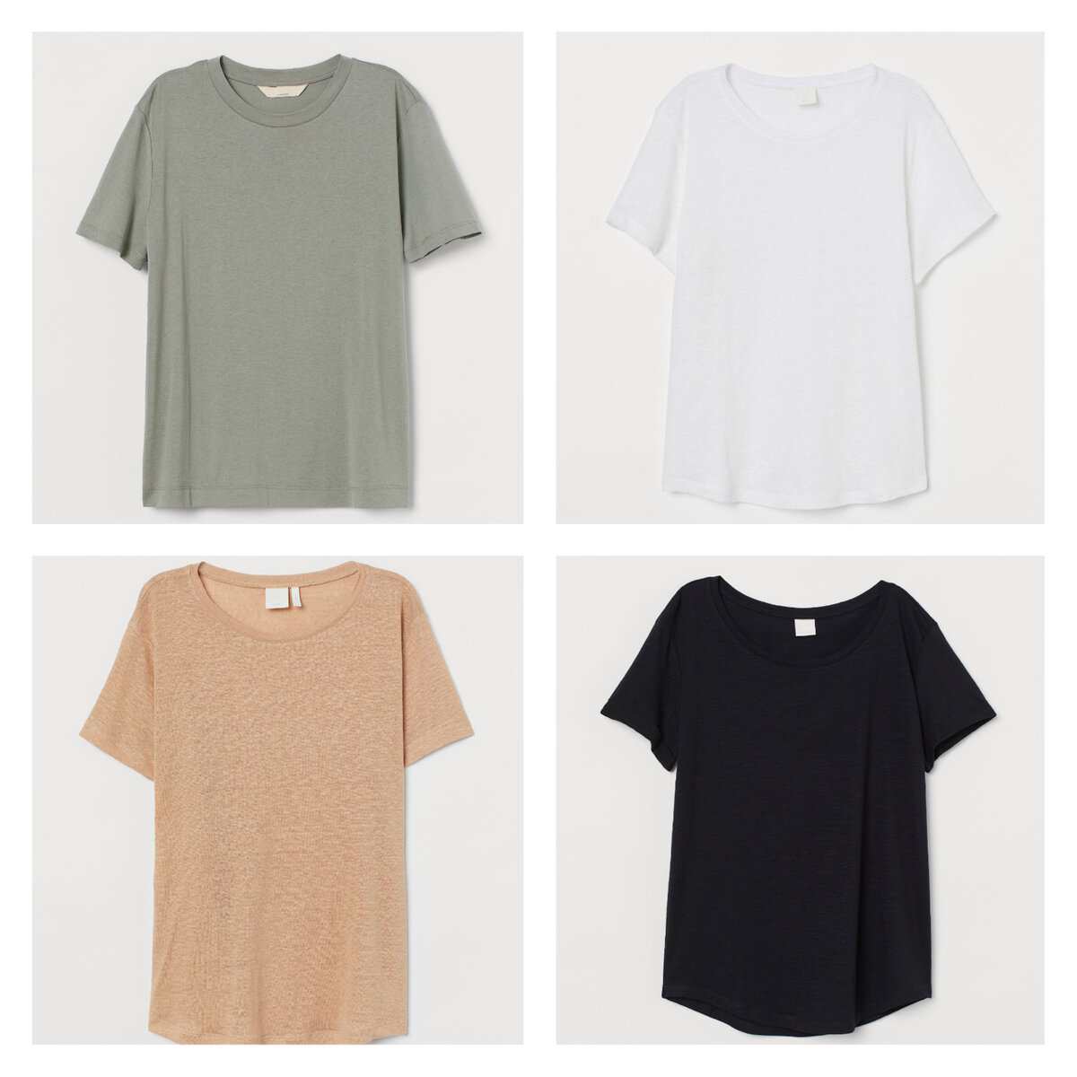 Базовые футболки H&M.