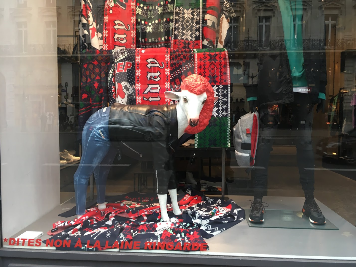 витрина магазины одежды в Париже, фото автора