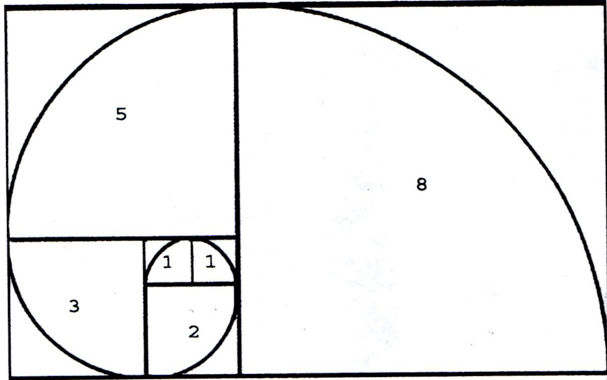 Золотая спираль Фибоначчи
