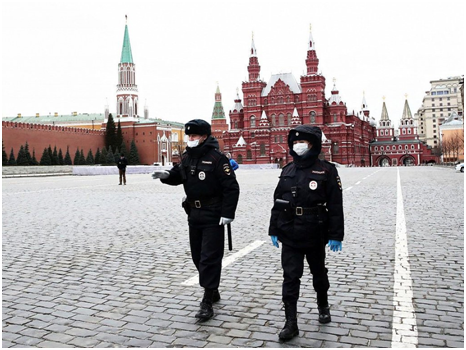 Москва в полной  самоизоляции