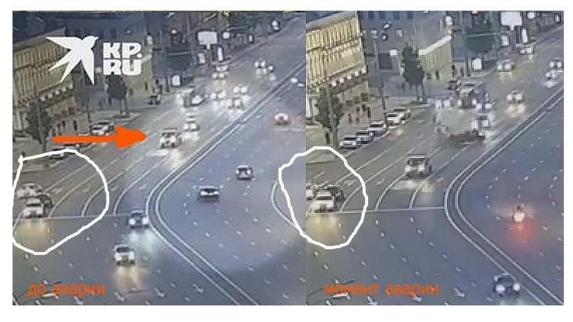 Обведённая группка автомобилей стоит почему-то на проезжей части, никуда не уезжая…