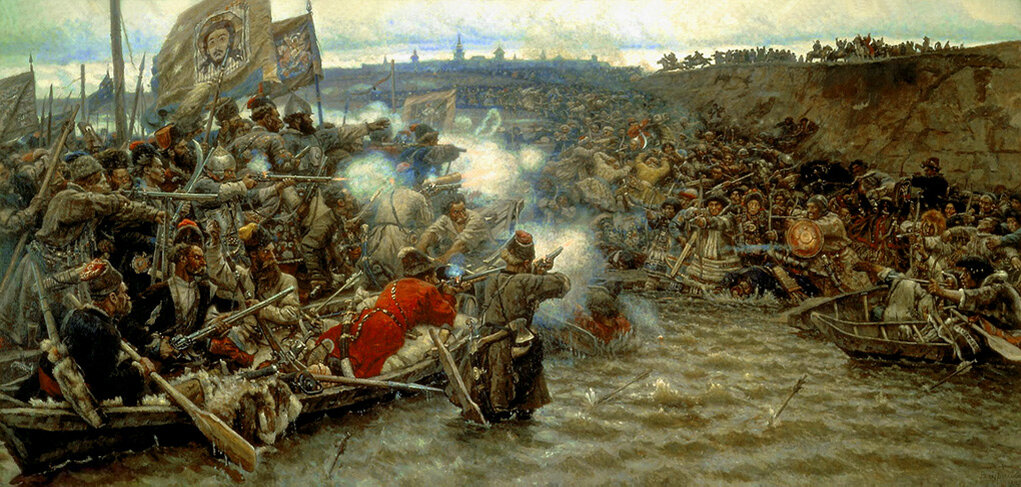 Покорение Сибири Ермаком, худ. В. Суриков. Источник: art-portrets.ru