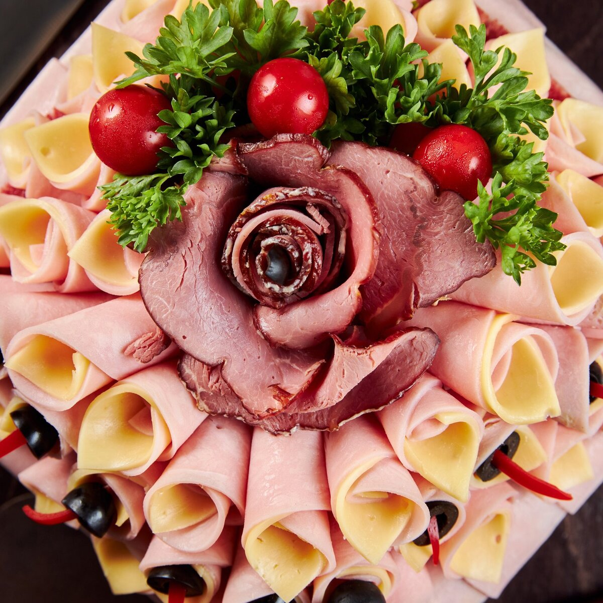 Вид на торт сверху