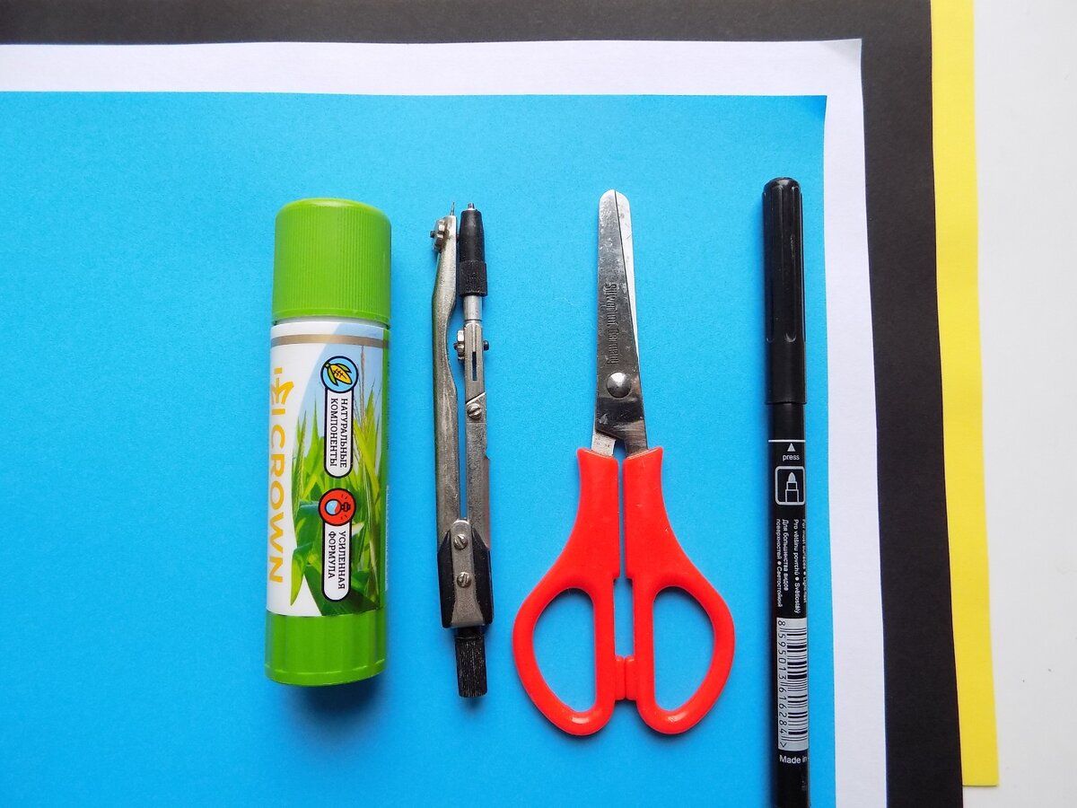 Аппликация с пингвином из цветной бумаги