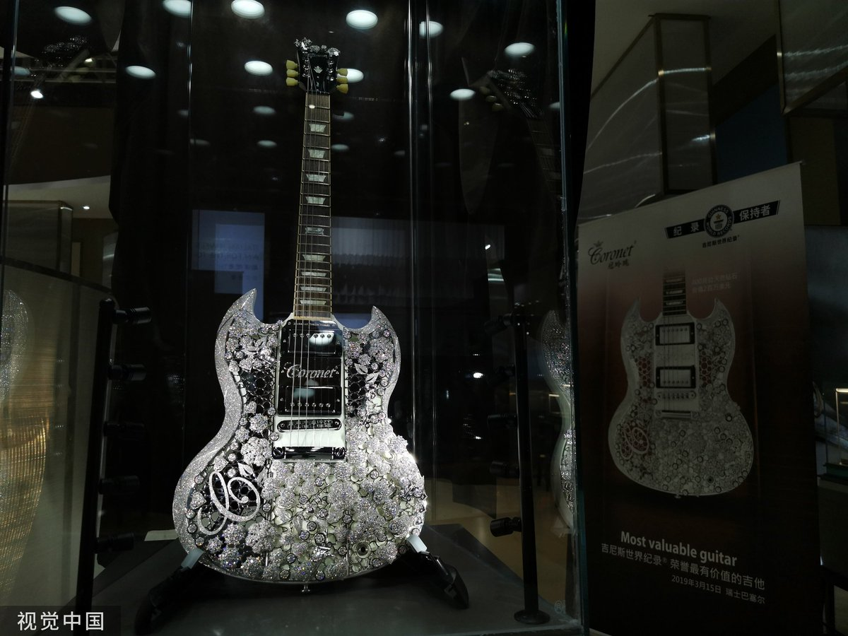 Rock Royalty’s Fender Telecaster guitar Finished with Alligator Skin and Diamond