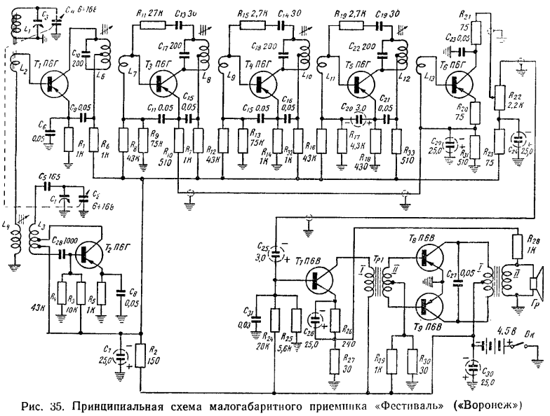 Альпинист 418 радиоприемник схема