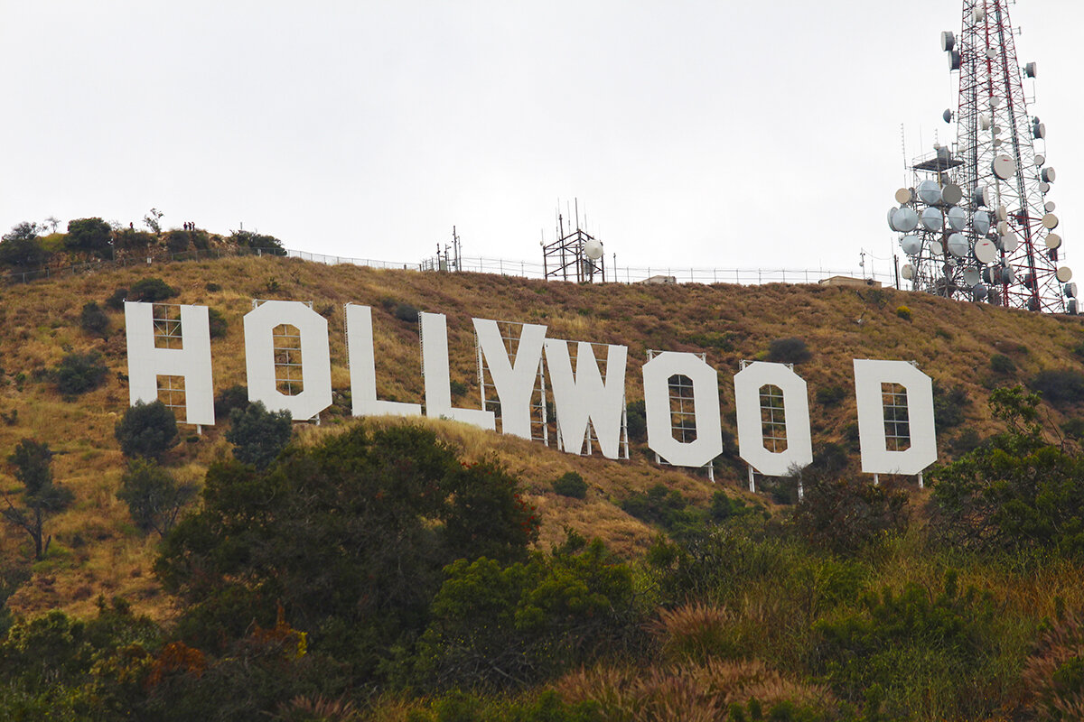 Знаменитый знак HOLLYWOOD в Лос-Анжелесе, фото автора