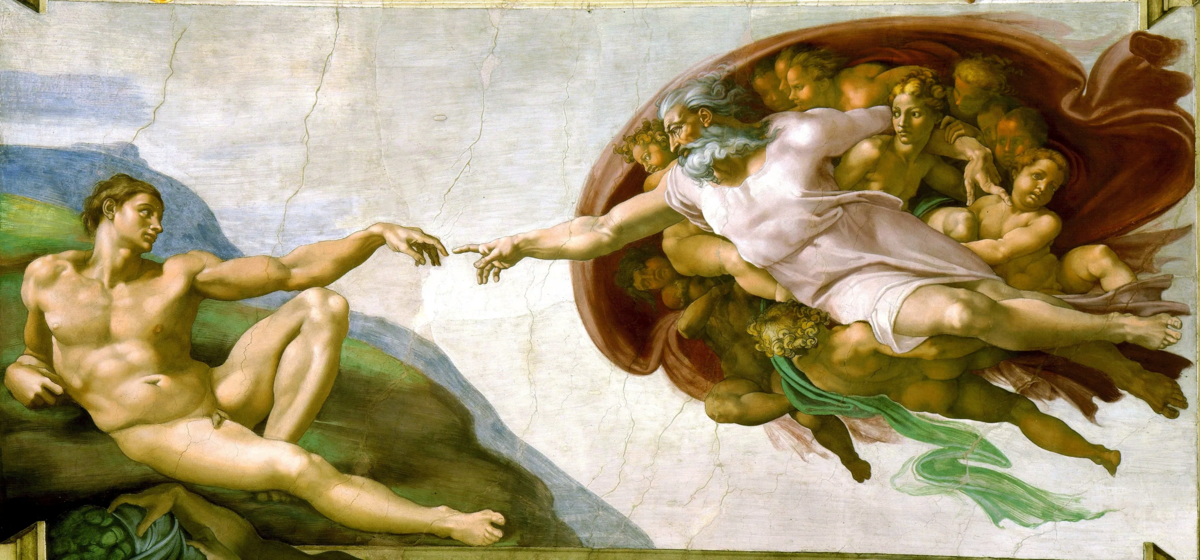 По одной из версий Микеланджело Буонарроти своей картиной «Сотворение Адама» показал, что религия является производной мозга человека.