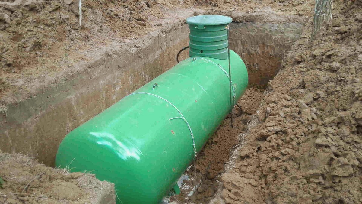 Установка газгольдера на участке