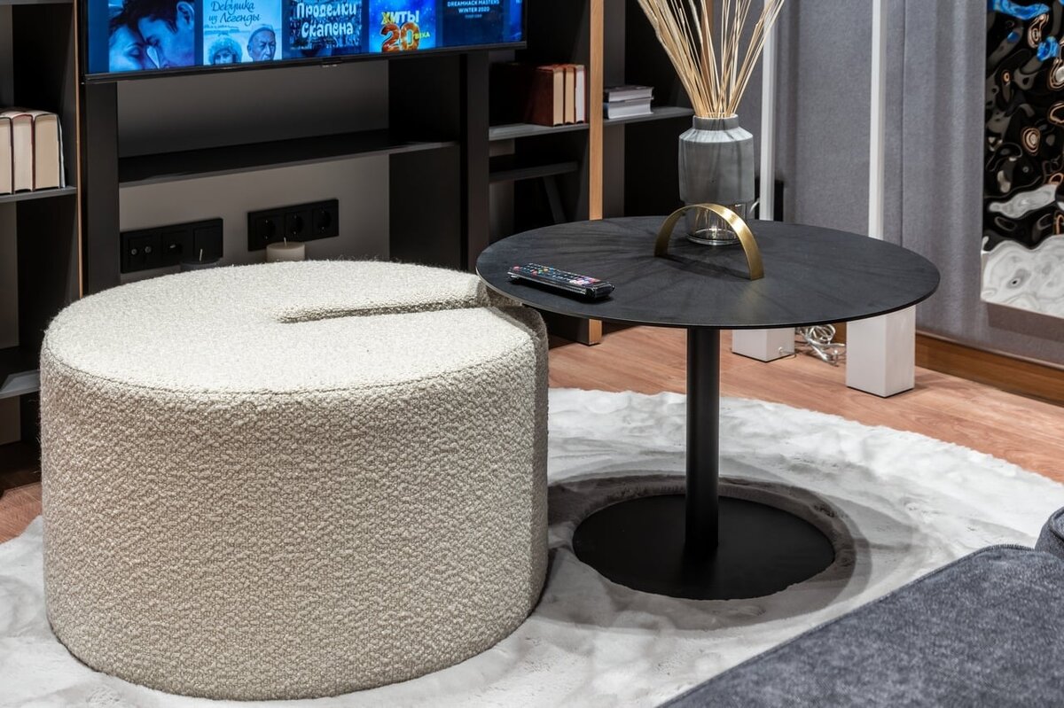 Пуф из ткани коллекции Buckle