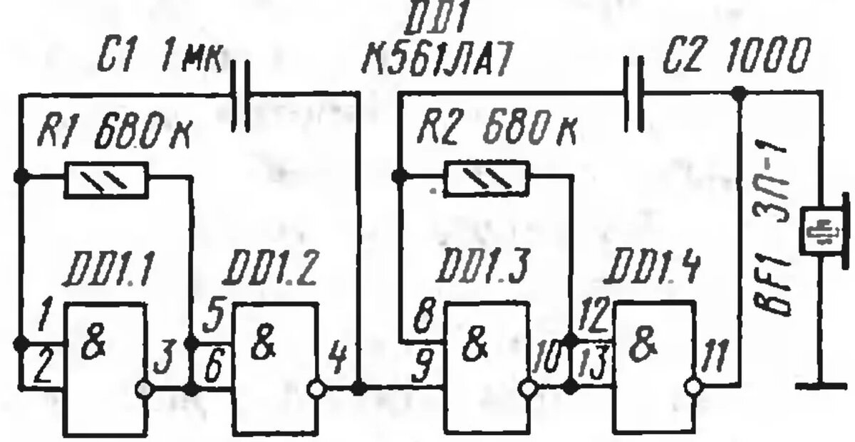 Схема подключения к561ла7