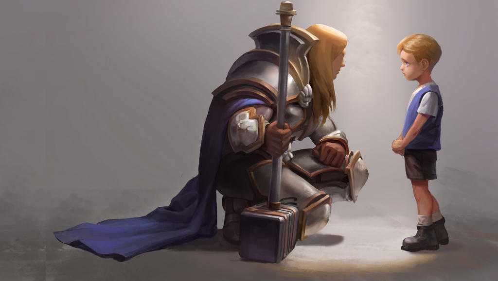 Принц Артас Менетил и ребёнок, арт. (ист. deviantart.com автор YBRdd взято с https://clck.ru/UTqA2)