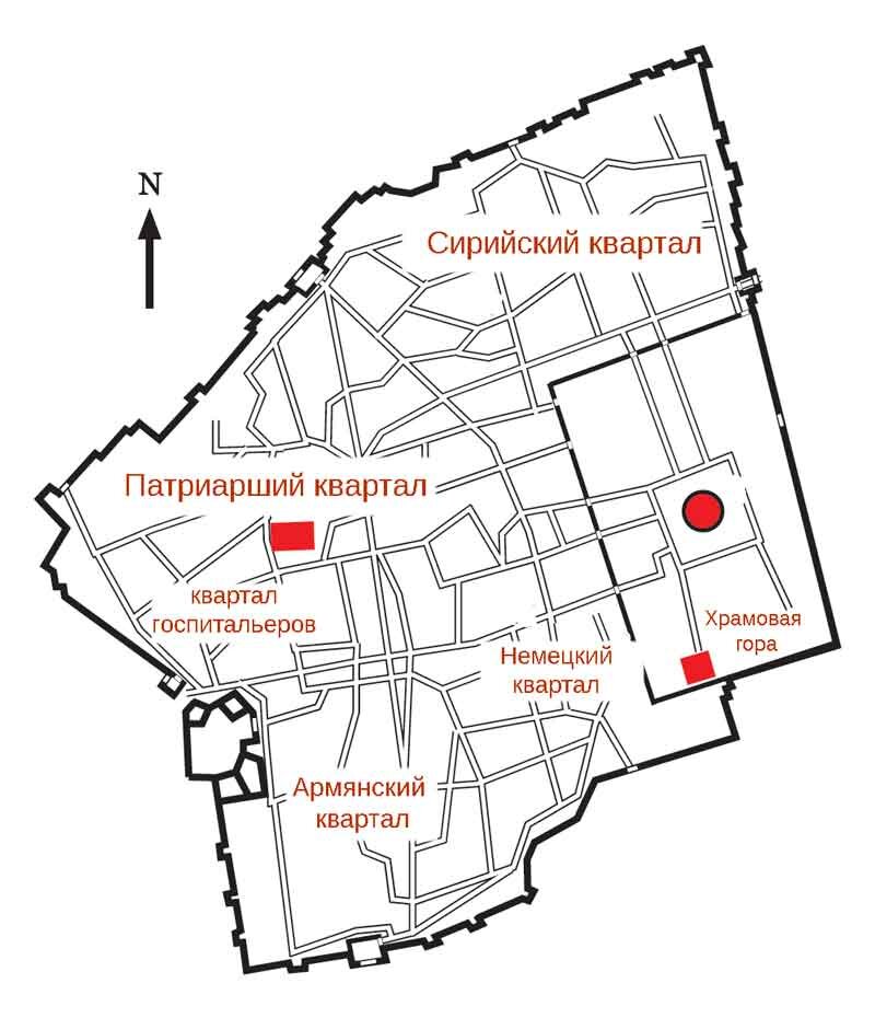 Карта иерусалима на русском языке для туристов