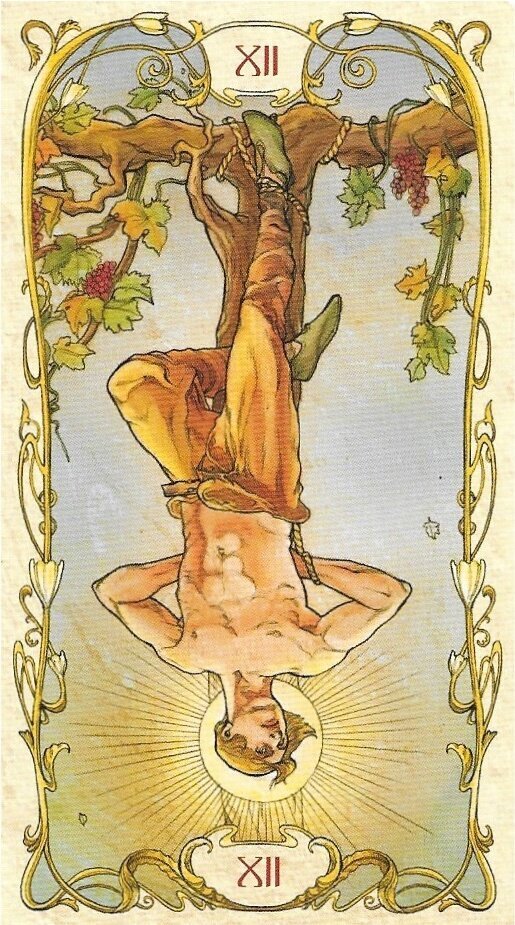 Аркан декабрь. Таро хайндля повешенный. 12 аркан повешенный таро. Повешенный таро уэйта. 12 аркан таро уэйта.