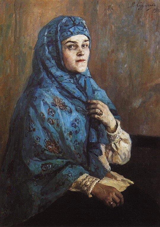 Суриков В. И., «Портрет княгини П.И.Щербатовой»,1910, холст, масло, 96 x 70 см,
Саратовский государственный художественный музей им. А.Н. Радищева