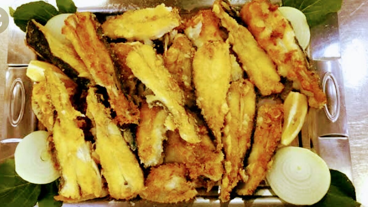 Калкан жареный в кукурузной муке