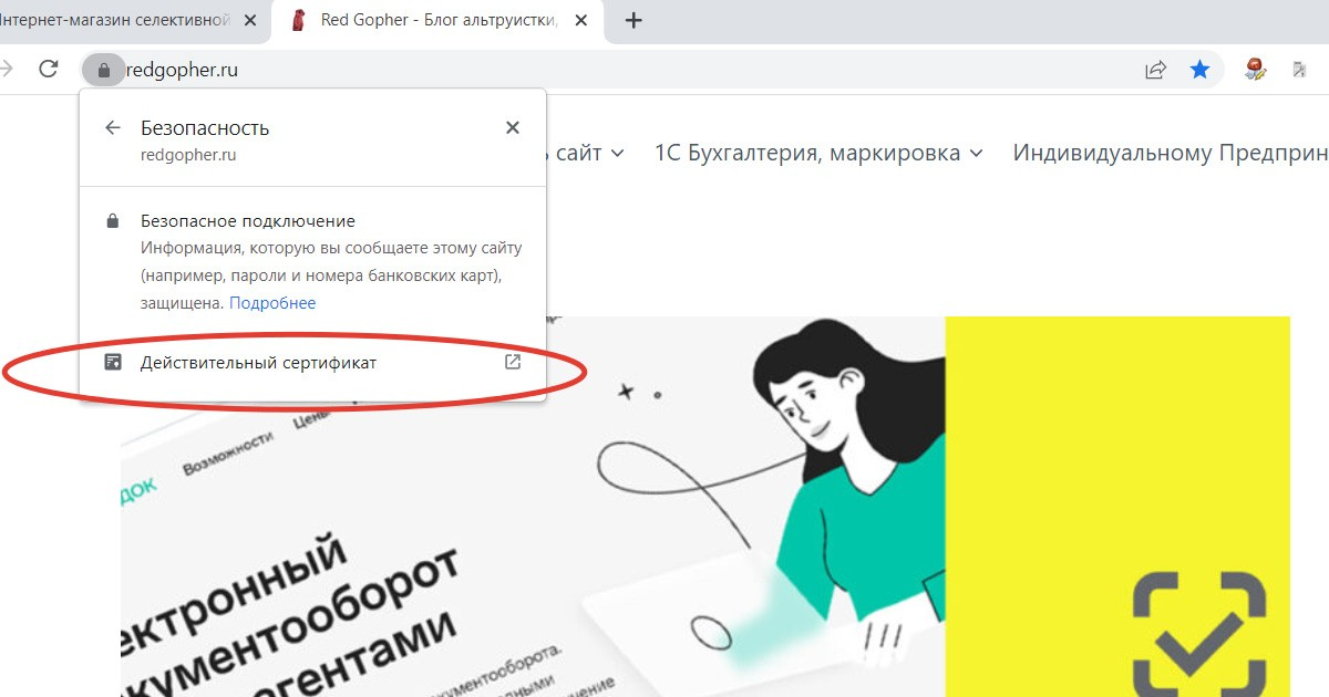 Действительный SSL сертификат для сайта