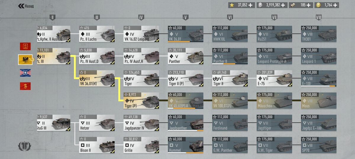 В немецком дереве развития добавилась ветка Мауса 