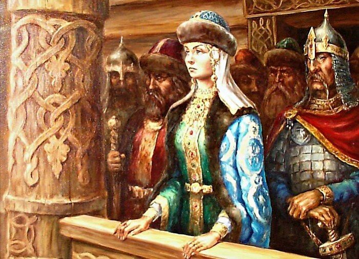 Княгиня Ольга (890/920 - 969) - жена князя Игоря Рюриковича, княгиня Киевская.